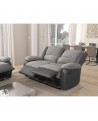 DETENDO II - Canapé de relaxation manuel 2 places en microfibre et simili - Mobilier du Jour