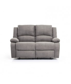 LONGO II - Canapé de relaxation manuel 2 places en microfibre - Mobilier du Jour