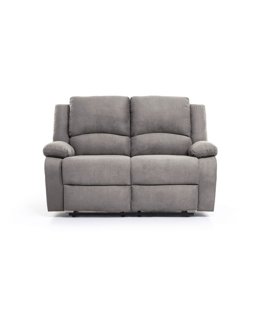 LONGO II - Canapé de relaxation manuel 2 places en microfibre - Mobilier du Jour