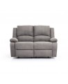 LONGO II - Canapé de relaxation manuel 2 places en microfibre - Mobilier du Jour