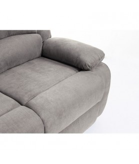 LONGO II - Canapé de relaxation manuel 2 places en microfibre - Mobilier du Jour