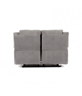 LONGO II - Canapé de relaxation manuel 2 places en microfibre - Mobilier du Jour