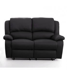 LARGIO II -Canapé de relaxation manuel 2 places en simili cuir - Mobilier du Jour