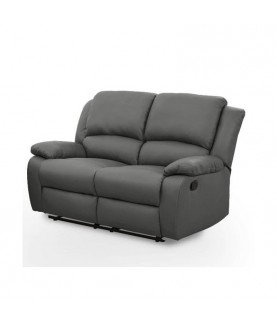 LARGIO II -Canapé de relaxation manuel 2 places en simili cuir - Mobilier du Jour