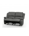LARGIO II -Canapé de relaxation manuel 2 places en simili cuir - Mobilier du Jour