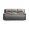 DETENDO III - Canapé de relaxation manuel 3 places en microfibre et simili - Mobilier du Jour