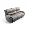 DETENDO III - Canapé de relaxation manuel 3 places en microfibre et simili - Mobilier du Jour