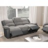 DETENDO III - Canapé de relaxation manuel 3 places en microfibre et simili - Mobilier du Jour