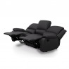 LARGIO III - Canapé de relaxation manuel 3 places en simili cuir - Mobilier du Jour