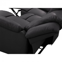 LARGIO III - Canapé de relaxation manuel 3 places en simili cuir - Mobilier du Jour