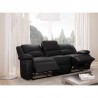 LARGIO III - Canapé de relaxation manuel 3 places en simili cuir - Mobilier du Jour