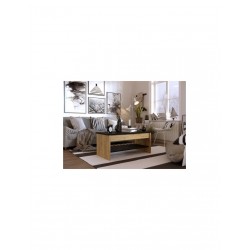 JOY Table basse relevable Décor chene et noir - Mobilier du Jour