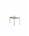 PEPPA Table à manger 4 à 6 personnes style contemporain mélaminée blanc mat et décor béton - Mobilier du Jour