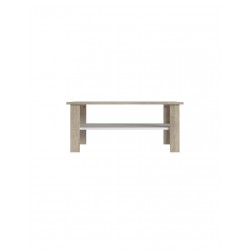 FAUSTINE Table Basse Décor chene et blanc - Mobilier du Jour