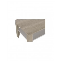 FAUSTINE Table Basse Décor chene et blanc - Mobilier du Jour