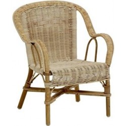 Fauteuil enfant Swan naturel en moelle de rotin 