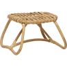 Table basse en canne de rotin naturel Boucle sans coussin  