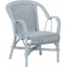 Fauteuil enfant Swan bleu doux en moelle de rotin