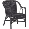 Fauteuil enfant Swan noir intense en moelle de rotin