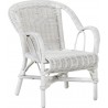 Fauteuil enfant Swan blanc en moelle de rotin