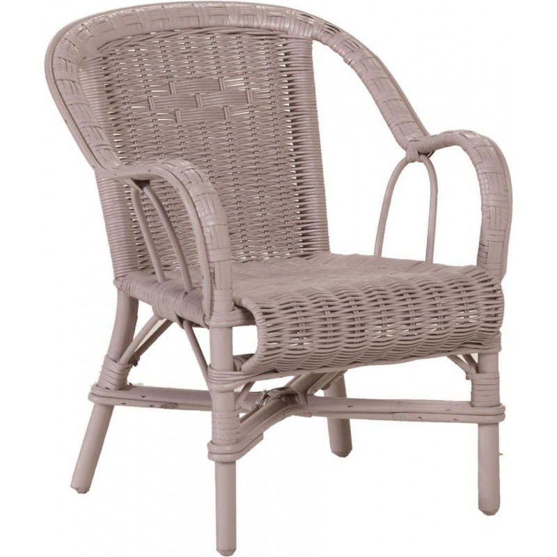 Fauteuil enfant Swan rose bonbon en moelle de rotin