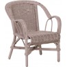 Fauteuil enfant Swan rose bonbon en moelle de rotin